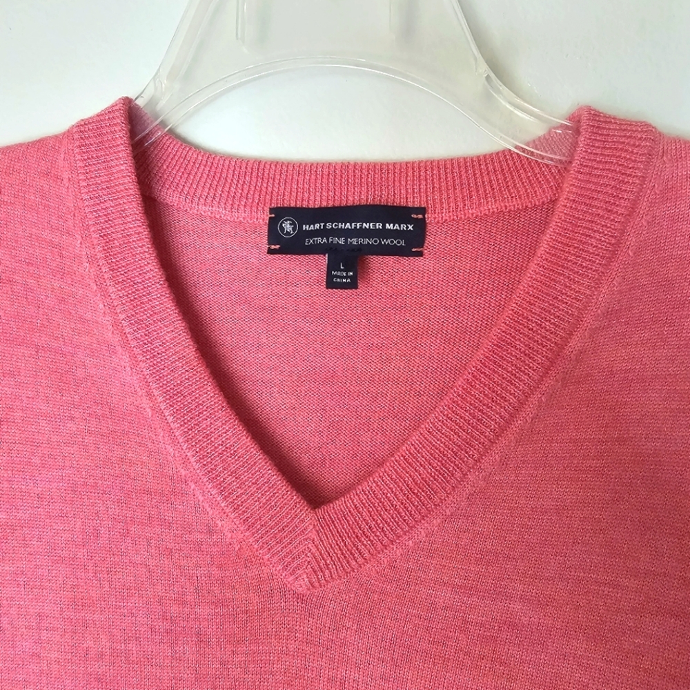 Hart Schaffner Marx Preppy Pullover Merino Wool Sweater Vest Size large NWOT - Picture 3 of 7